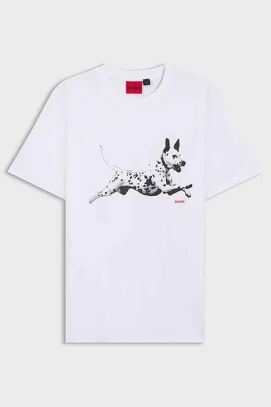 ΜΠΛΟΥΖΑ T-SHIRT HUGO - 101 ΛΕΥΚΟ